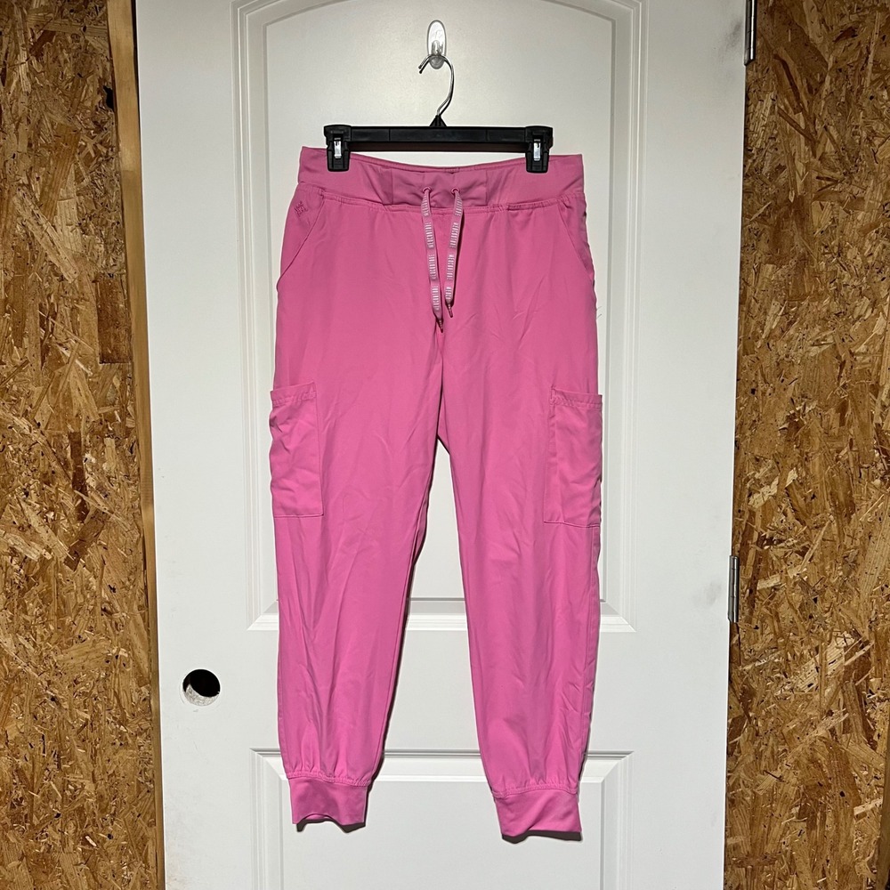 Med Couture Insight Pink Jogger Scrub Pants 2711 TFPK Womens Medium Cargo Pocket